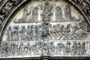 Tympanum of the main portal of the Cathedral of Our Lady, Antwerp