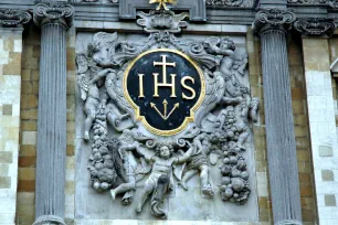 Jesuit IHS seal of the Charles Borromeo Church, Antwerp