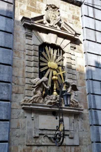 Base of the tower of the Charles Borromeo Church in Antwerp