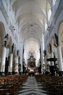 Main nave of the St. Paul's Church in Antwerp