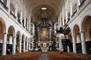 Nave of the Charles Borromeo Church in Antwerp