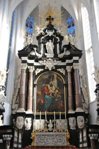 Main altar of the St. Paul's Church in Antwerp