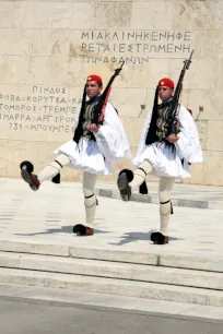 Evzones at the Parliament in Athens