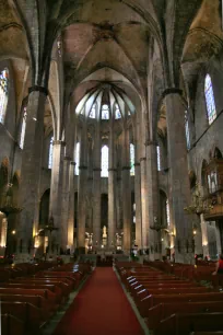 Nave of the Santa Maria del Mar in Barcelona