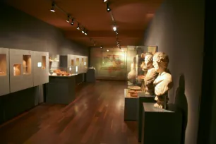 Excavated objects on display in the Museu d'Historia de la Ciutat in Barcelona