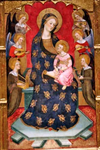 Madonna of the Angels and Saints, Pere Serra, MNAC, Barcelona