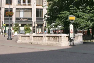 Entrance to the Metro at Vörösmarty Square in Budapest