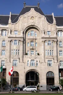 Front portal of the Gresham Palace in Budapest