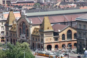 Central Market Hall seen from Gellert Hill, Budapest