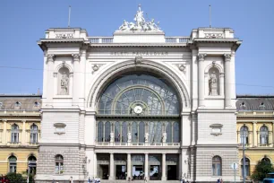 Facade of the East Station in Budapest