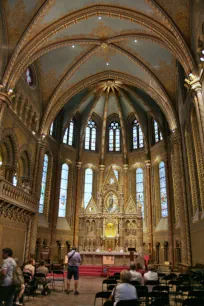 Interior of the Matthias Church in Budapest