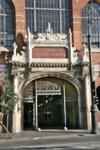 Main entrance of the Central Market Hall in Budapest