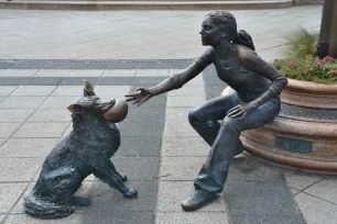 The Girl And The Dog, Danube Promenade, Budapest