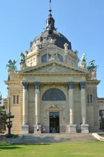 Main entrance of the Széchenyi Baths in Budapest