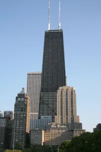 John Hancock Center seen from Oak Street Beach in Chicago