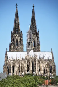 View of the Cologne Cathedral from across the Rhine river