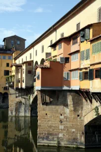 House extensions hanging over the river