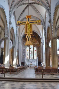 Nave of the Santa Maria Novella church in Florence