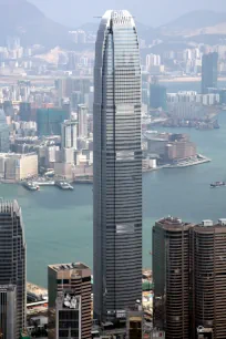 Two IFC seen from the Peak in Hong Kong