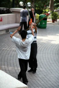 Sword-fighting in Kowloon Park