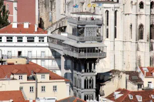 The elevator of Santa Justa in Lisbon