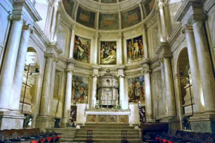 The chancel of the Jeronimos Monastery in Lisbon