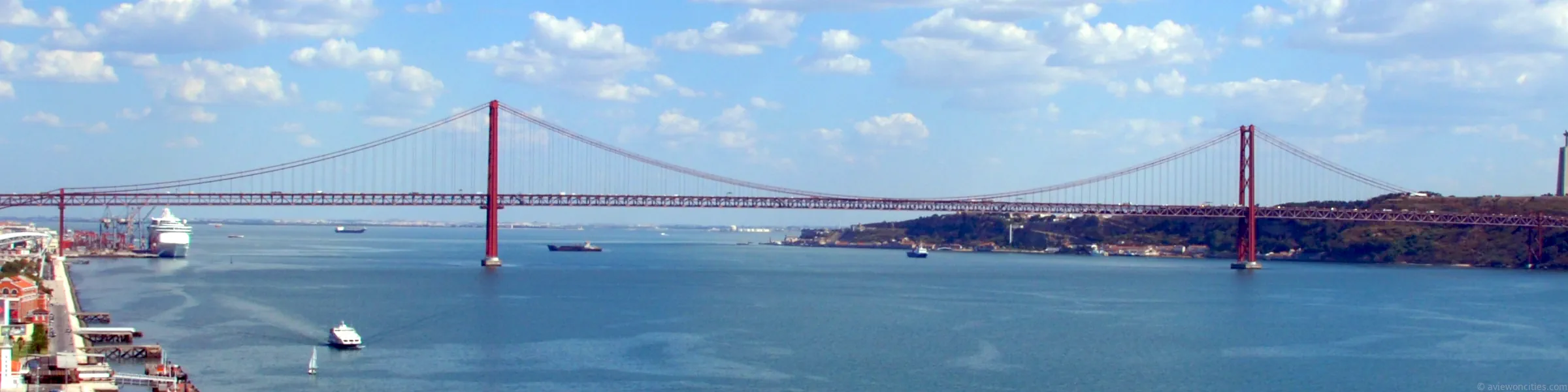 25th of April Bridge´seen from Belém, Lisbon, Portugal