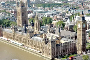 Houses of Parliament seen from London Eye