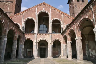 The atrium of the Sant'Ambrogio church in Milan