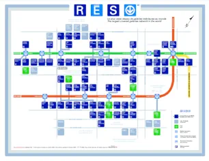 Map of the RÉSO (Underground City), Montreal