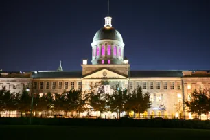 Bonsecours Market in Montreal at night