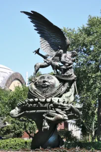 Peace Fountain near the Cathedral of St. John The Divine in New York