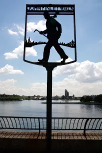 Iron signposts of the John Finley Walk in New York City