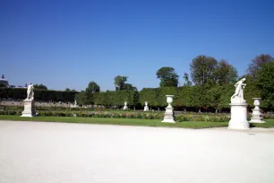 Statues along the paths of the Jardin des Tuileries in Paris