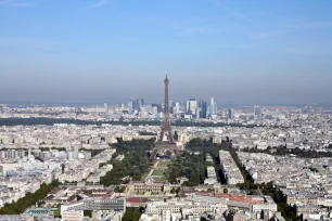 View over Paris from the Tour Montparnasse at night