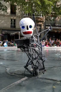 Death, Stravinsky Fountain, Paris