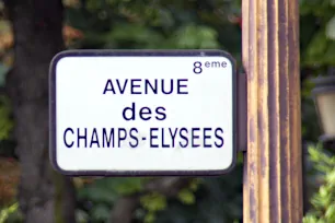 Champs-Élysées street name sign