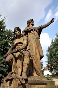 Statue of Libuše and Přemysl, Vyšehrader Park, Prague