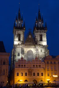 Týn Church at night