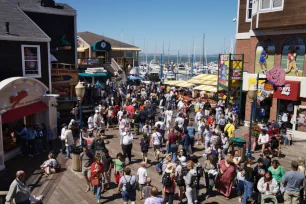 Crowds at Pier 39, San Francisco