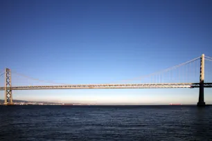 Detail of the Oakland Bay Bridge in San Francisco