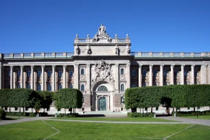 East Facade of the Swedish Parliament Building in Stockholm