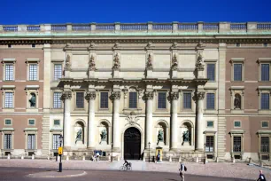 The monumental south facade of the Royal Palace in Stockholm