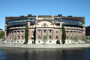 The former Riksbank building, now the parliament