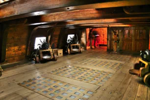 Upper cannon deck of the Vasa galleon