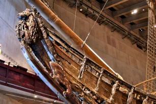 The bow of the Vasa at the Vasamuseet