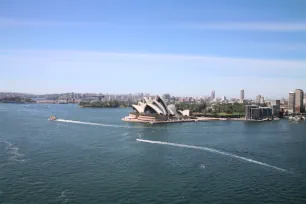 Sydney Opera House seen from Harbour Bridge