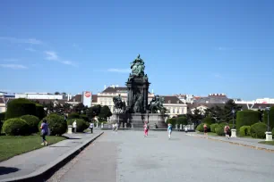 Maria-Theresien-Platz seen towards the MQ in Vienna, Austria