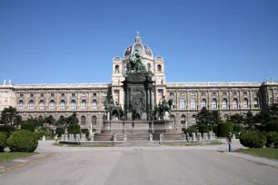 Maria-Theresien-Platz seen towards the Natural History Museum in Vienna, Austria