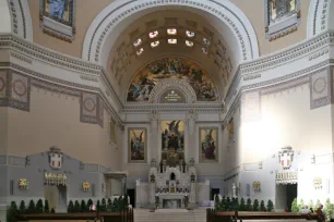 Nave of the Friedhofskirche at Zentralfriedhof in Vienna